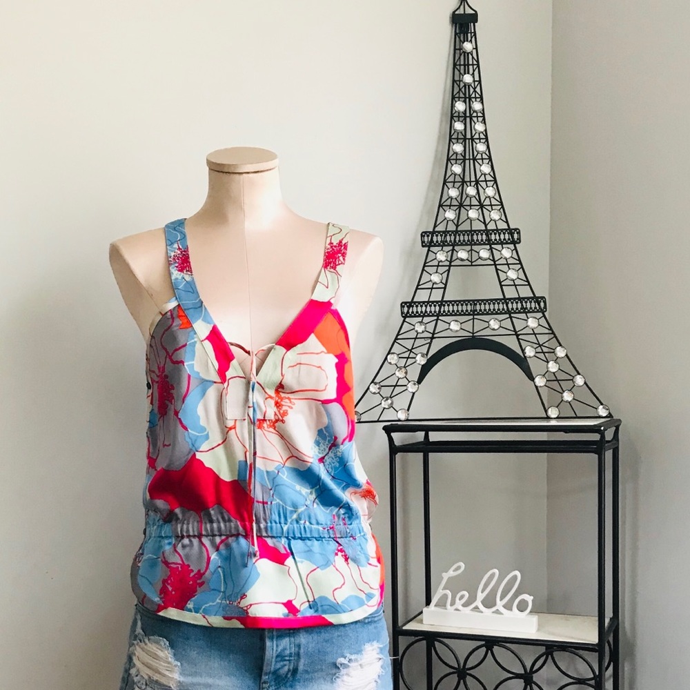 French Connection blouse sleeveless 100% silk
